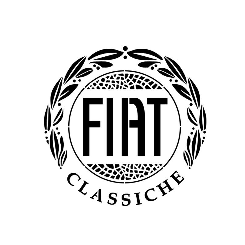 Logo classique de la marque automobile Fiat en pochoir