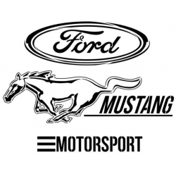 Ensemble de motifs et logos sur le thème Ford Mustang en pochoir