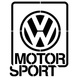 Logo Volkswagen Motorsport en pochoir plastique réutilisable