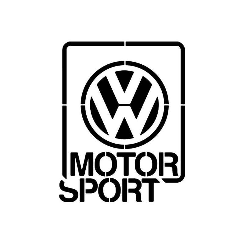 Logo Volkswagen Motorsport en pochoir plastique réutilisable