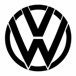 Logo rond classique de Volkswagen en pochoir à peindre