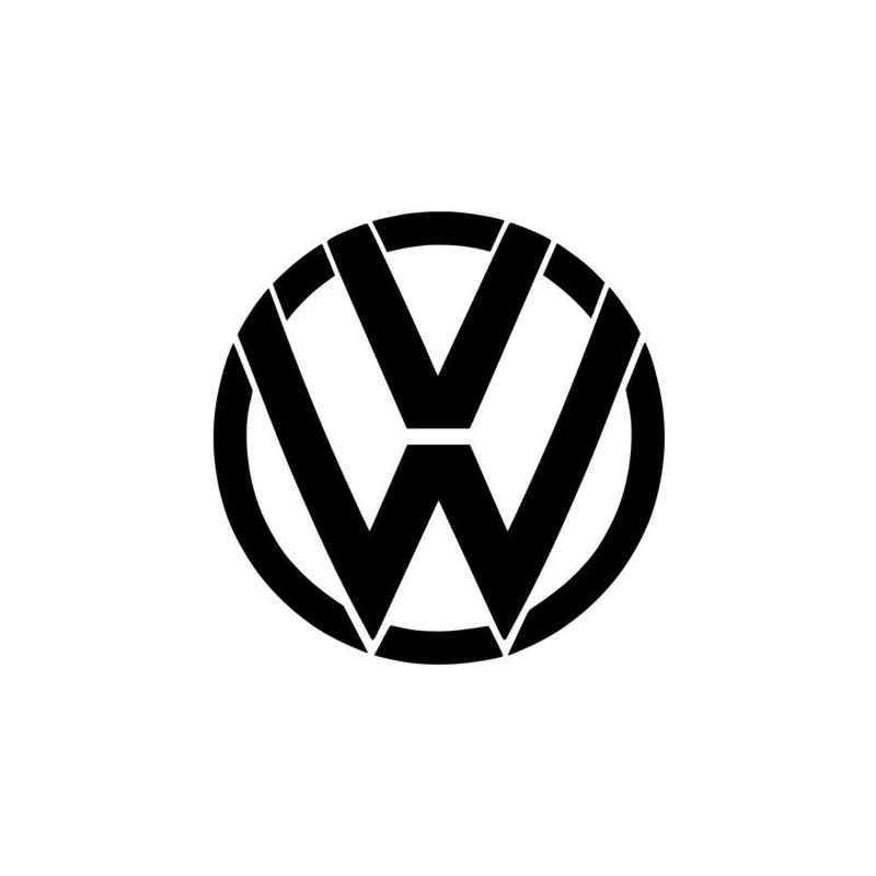 Logo rond classique de Volkswagen en pochoir à peindre