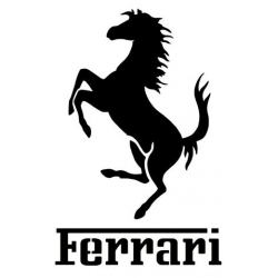 Logo du cheval cabré de la marque automobile Ferrari en pochoir