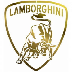 Logo du taureau de la marque automobile Lamborghini en pochoir