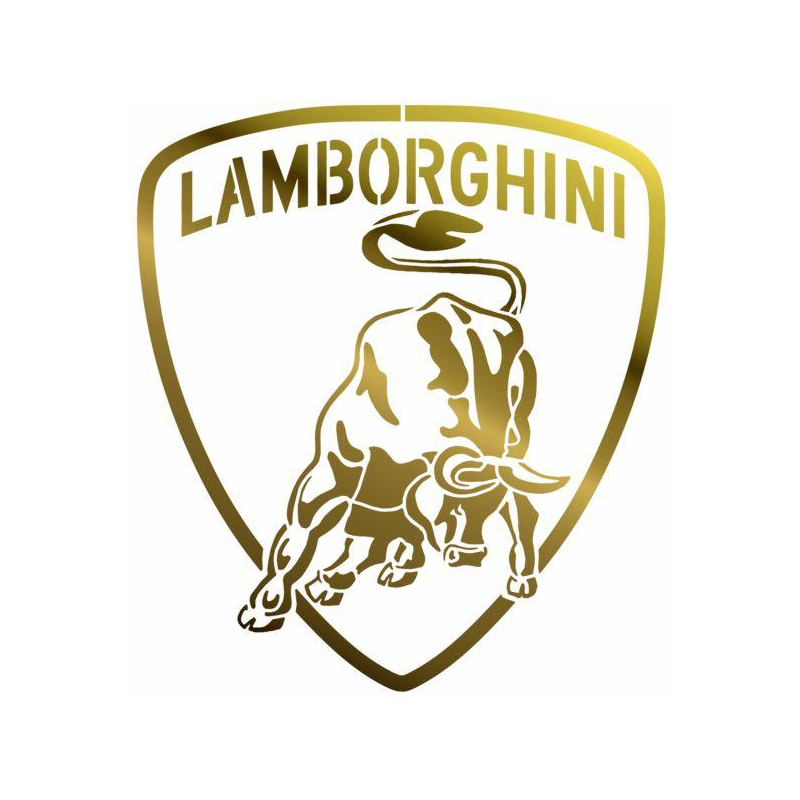 Logo du taureau de la marque automobile Lamborghini en pochoir