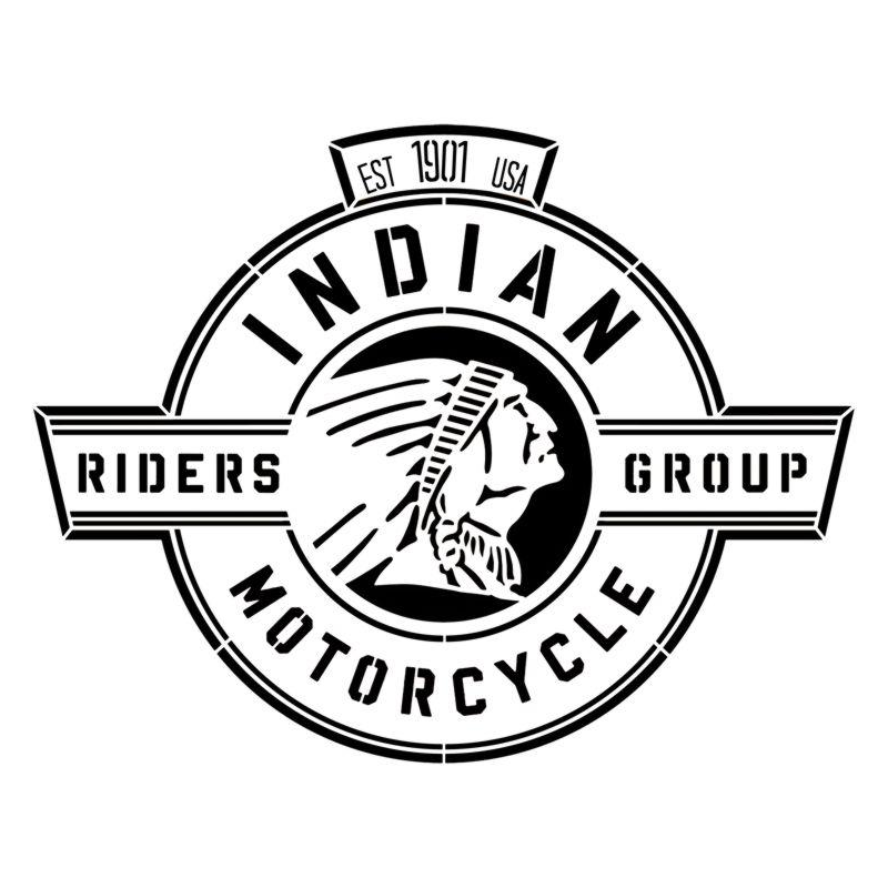 Logo Indian Rides Group en pochoir à peindre