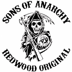Logo du club de motards des Sons of Anarchy en pochoir