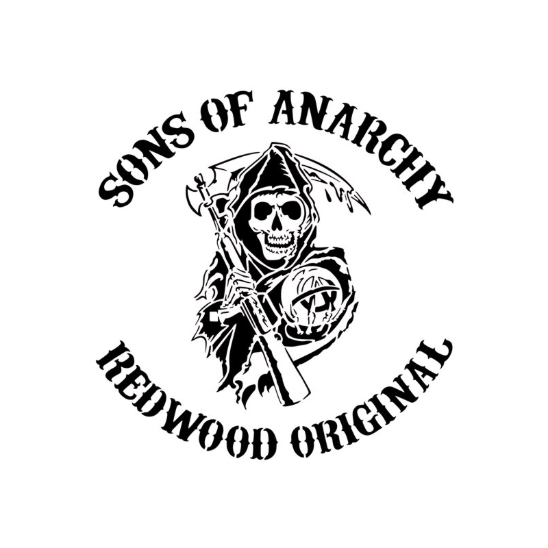 Logo du club de motards des Sons of Anarchy en pochoir