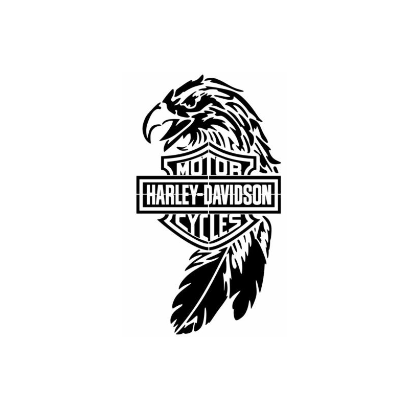 Logo Harley-Davidson avec aigle en pochoir à peindre