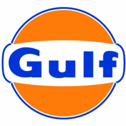 Logo de la marque Gulf Oil en pochoir à peindre