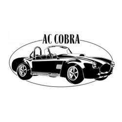 Silhouette détaillée de la voiture de sport AC Cobra en pochoir