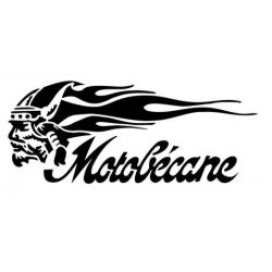 Logo Motobécane avec tête de Viking en pochoir