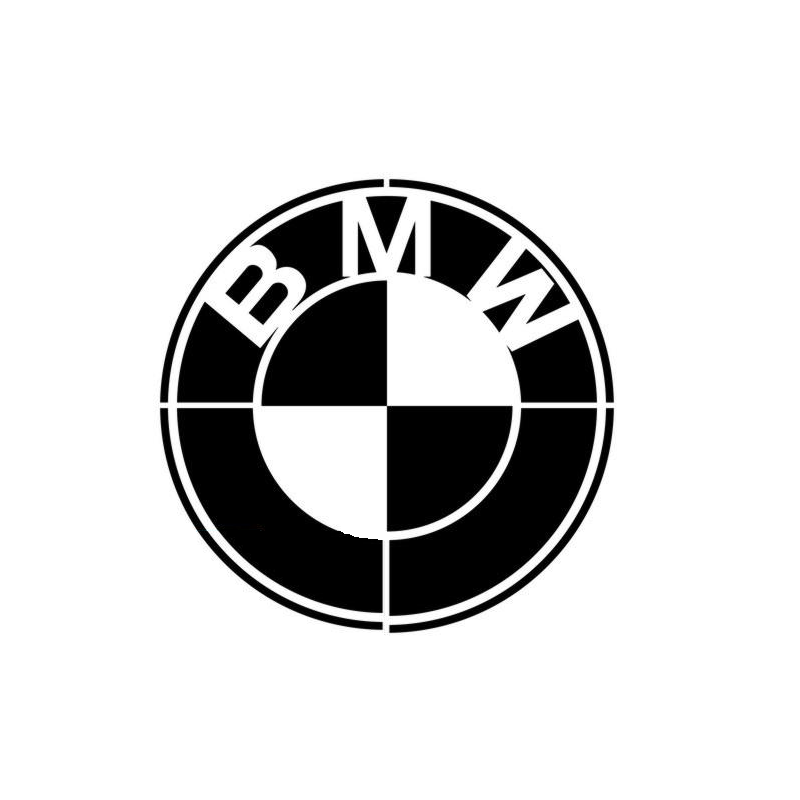 Logo rond de la marque automobile BMW en pochoir
