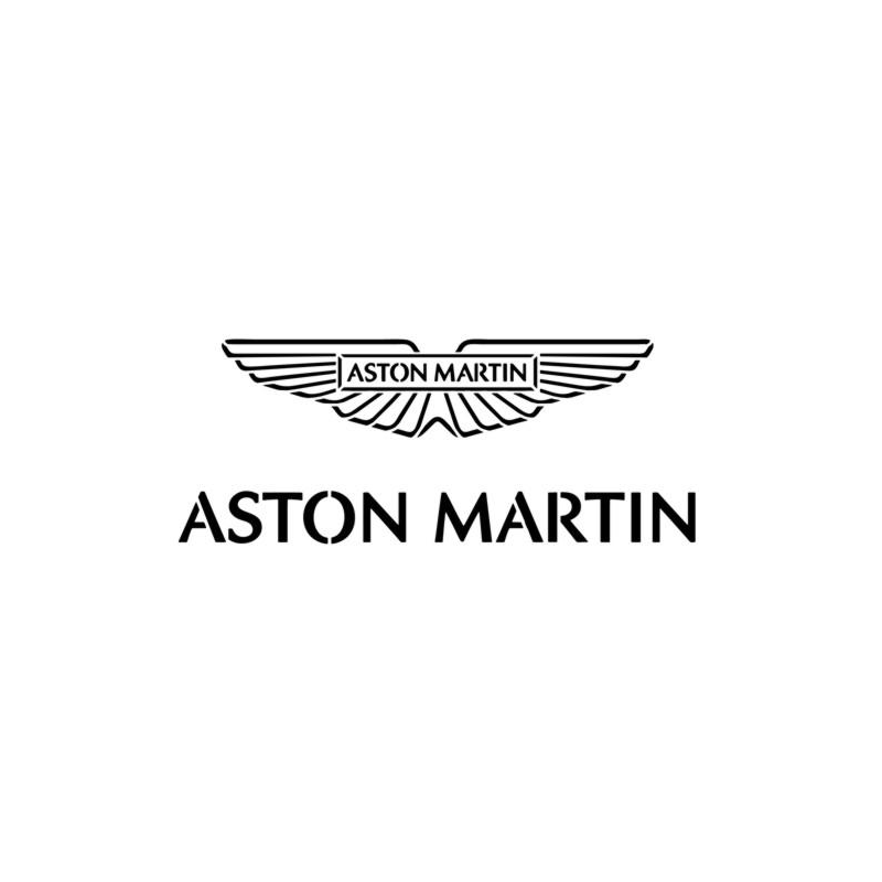 Logo de la marque automobile Aston Martin avec les ailes en pochoir
