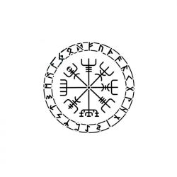 Pochoir de la boussole de navigation Viking (Vegvísir)
