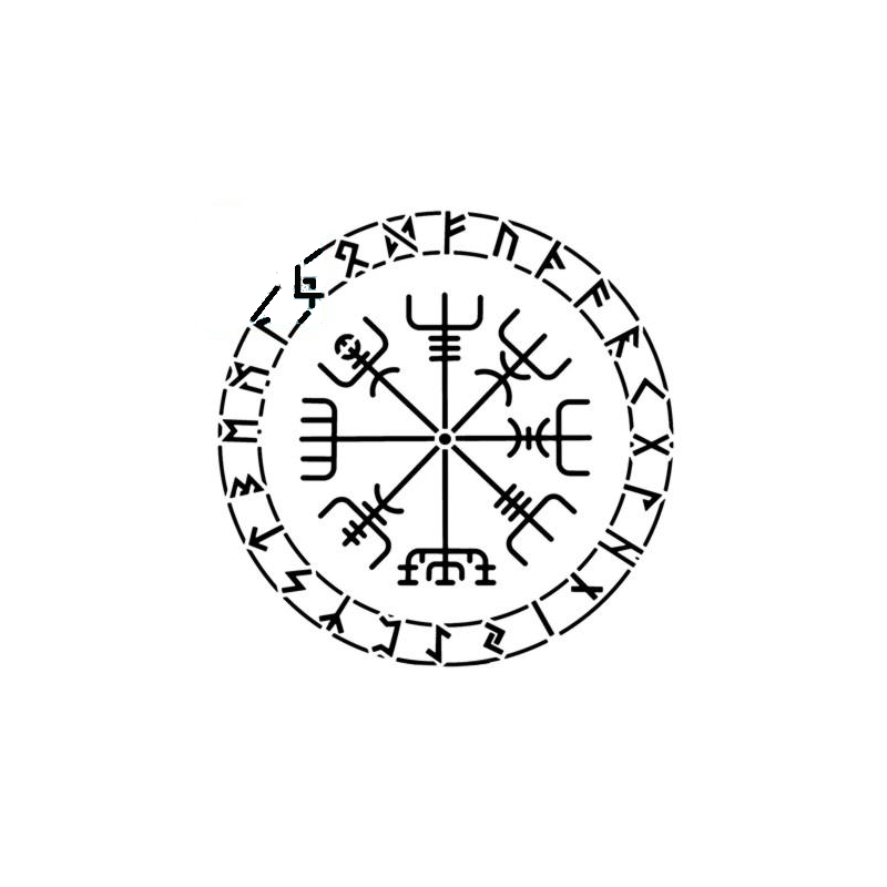 Pochoir de la boussole de navigation Viking (Vegvísir)