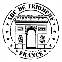 Reproduction détaillée de l'Arc de Triomphe de Paris en pochoir