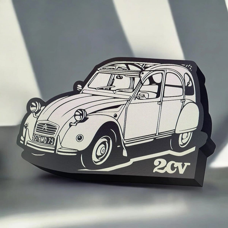Lampe LED 3D 2CV Citroën Lightbox