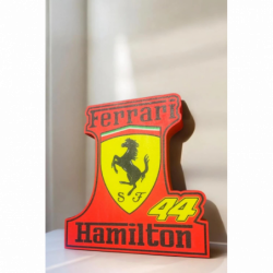 Lampe LED 3D Ferrari x Hamilton