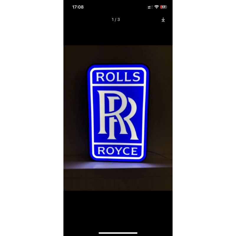 Lampe LED 3D Rolls Royce