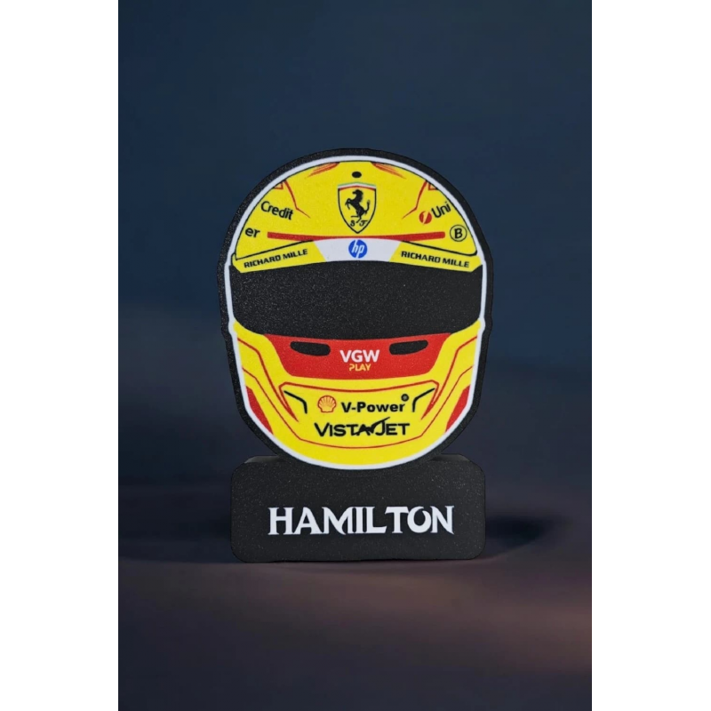 Lampe LED 3D Casque Hamilton Ferrari