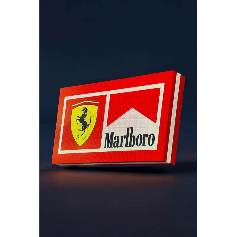 Lampe LED 3D Ferrari Marlboro