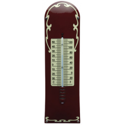 Thermomètre décoratif extérieur en émail...