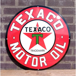 Plaque émaillée logo Texaco Motor Oil