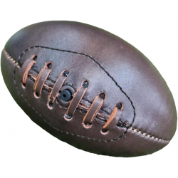 Ballon vintage de rugby en cuir