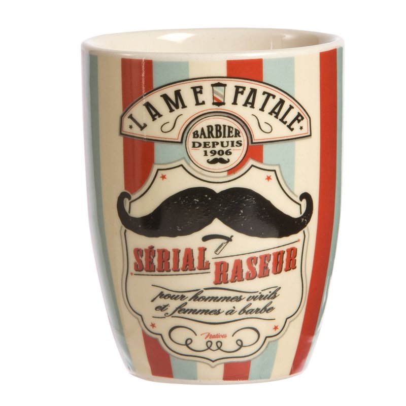 Gobelet rétro vintage pour salle de bain "Barbier" Gobelet rétro vintage pour salle de bain "Barbier"