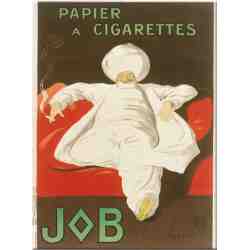 Plaque métal "Papier à cigarettes Job" - 15 x 20