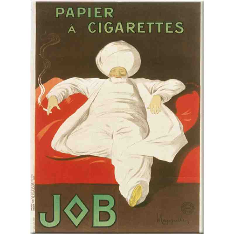 Plaque métal "Papier à cigarettes Job" - 15 x 20