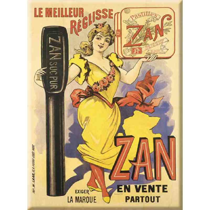 Plaque Métal "Réglisse ZAN" 15-x-20 Plaque Métal "Réglisse ZAN" 15-x-20