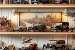 Plongez dans le monde miniature des voitures et motos anciennes pour votre décoration intérieur