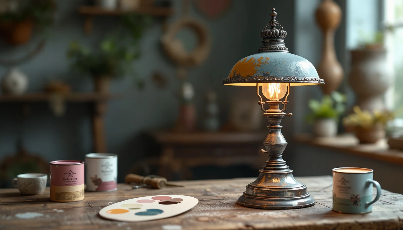 Quelle peinture choisir pour relooker une lampe ancienne en métal ?
